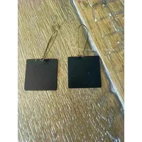 Metal Two-Toned Monogrammed "C" Dangle Earrings - Picture 4 of 4